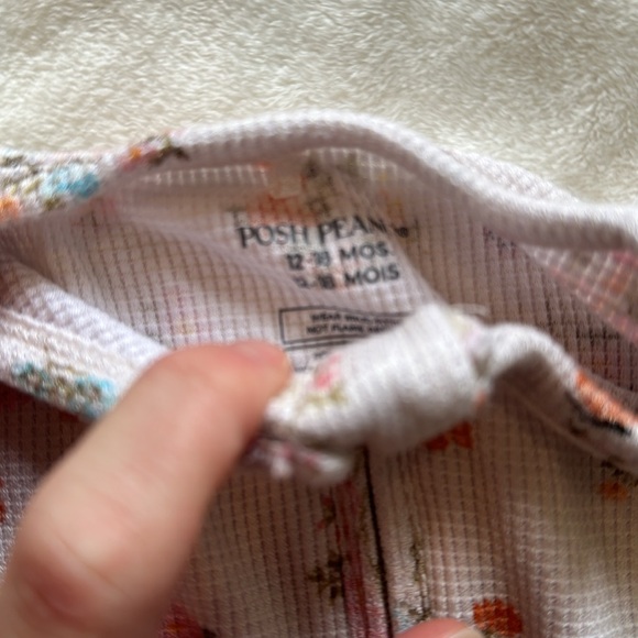 NWOT Posh Peanut 12-18 month two way zip waffle pajamas - Picture 2 of 4